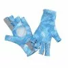 Simms Solarflex SunGlove Hex Camo Sky Blue