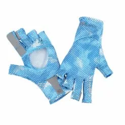 Simms Solarflex SunGlove Hex Camo Sky Blue