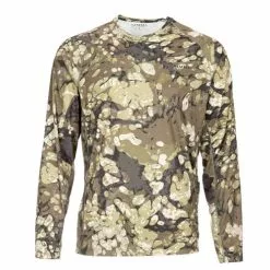 Simms Solarflex Crewneck Shirt Riparian Camo